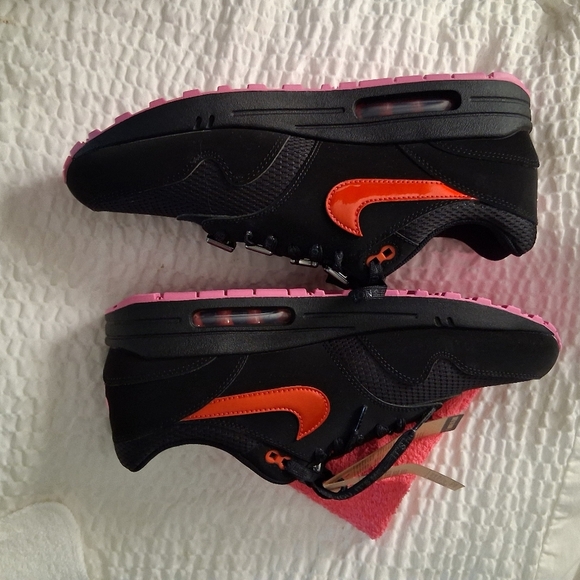 Nike Air Max 1 PRM Valentine's Day Black Playful Pink HV2302-001 sz 12 - Picture 7 of 10